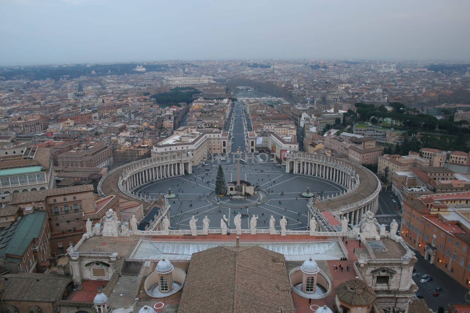 View from St. Peter's Basilica to St. Peter's Square