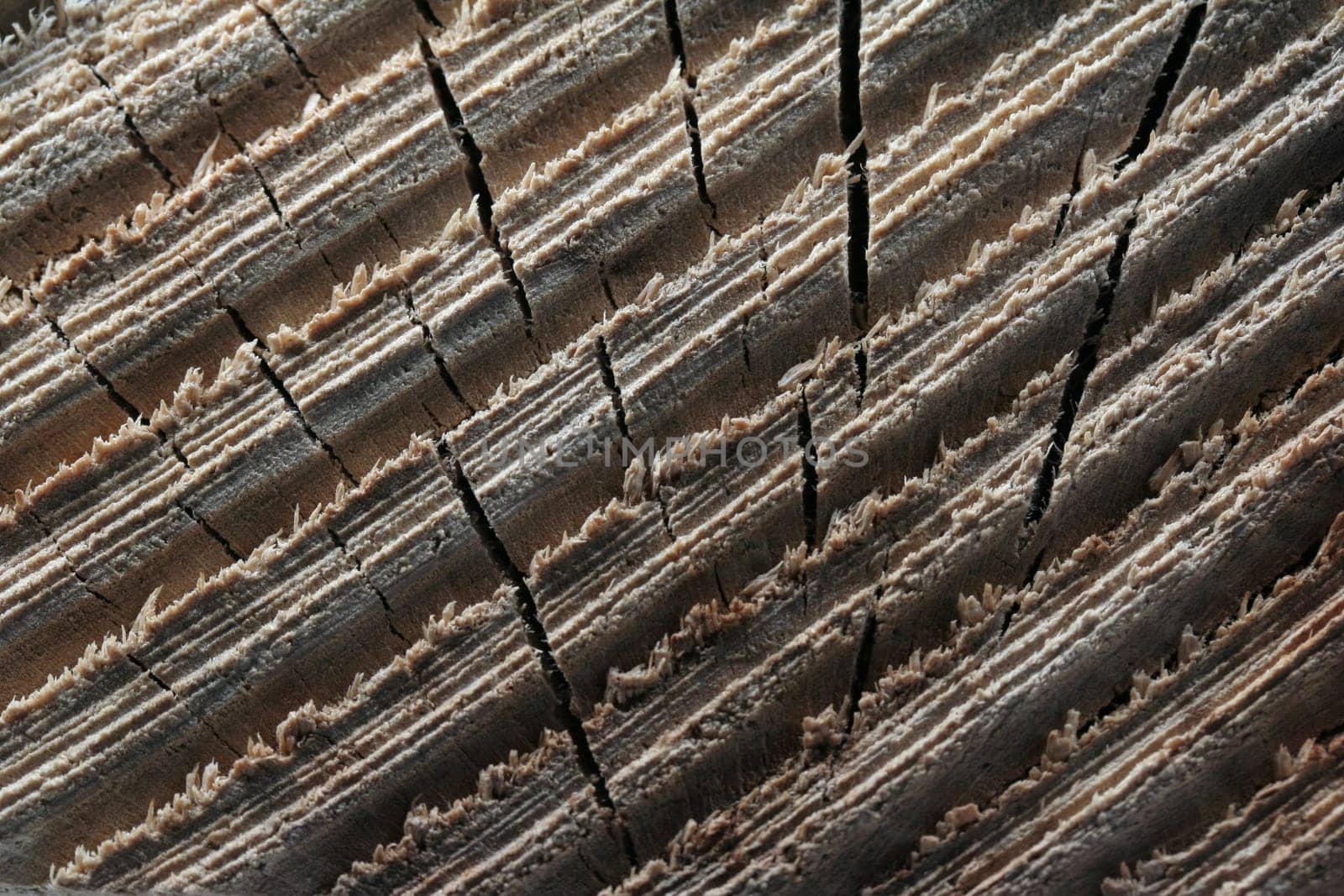 Wood diagonal saw marks