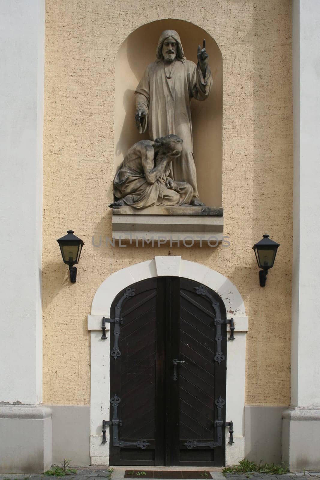 Entrance to St. Mary's Church in Leipzig Stötteritz