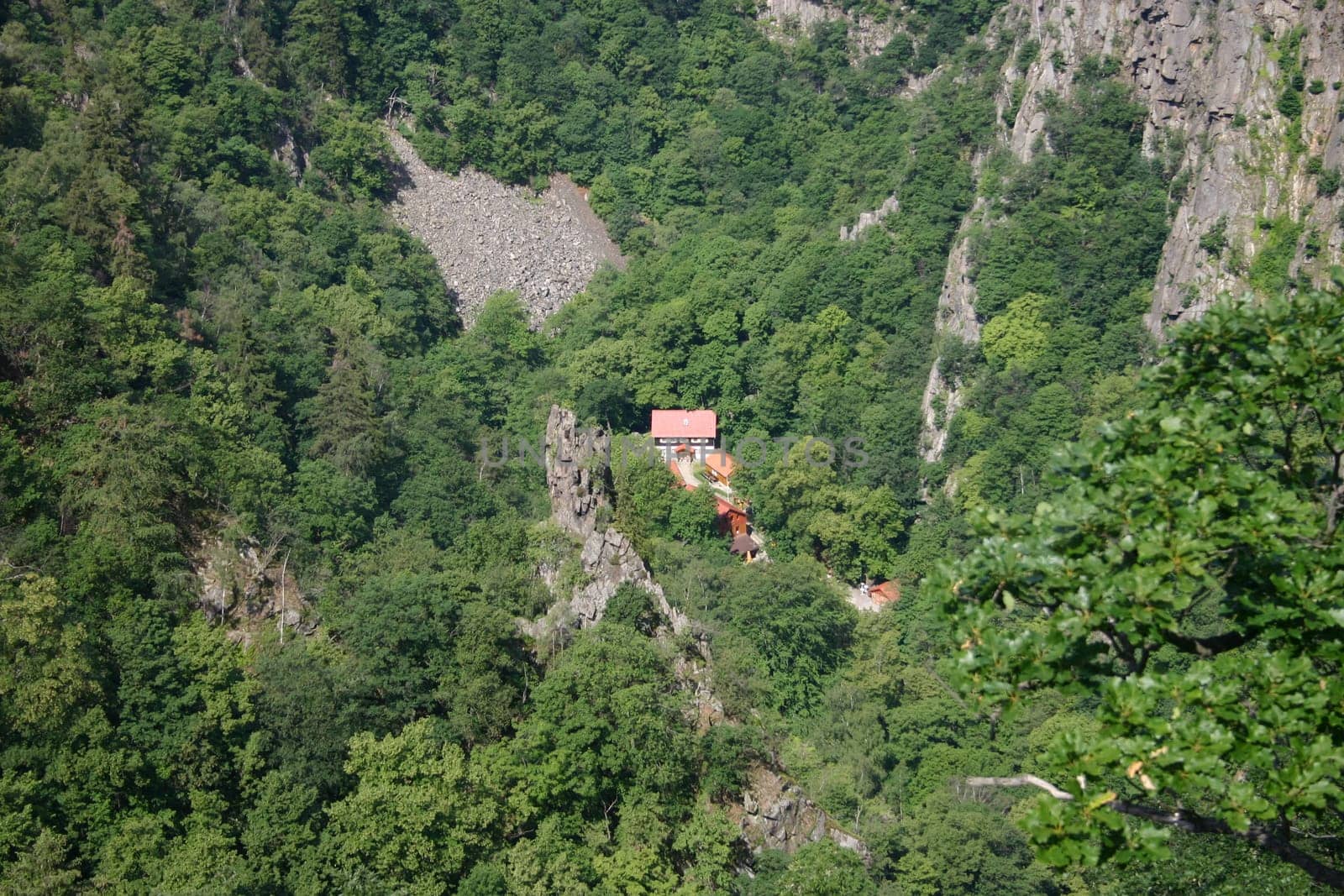 The wild and romantic Bode Valley in the Harz Mountains near Thale