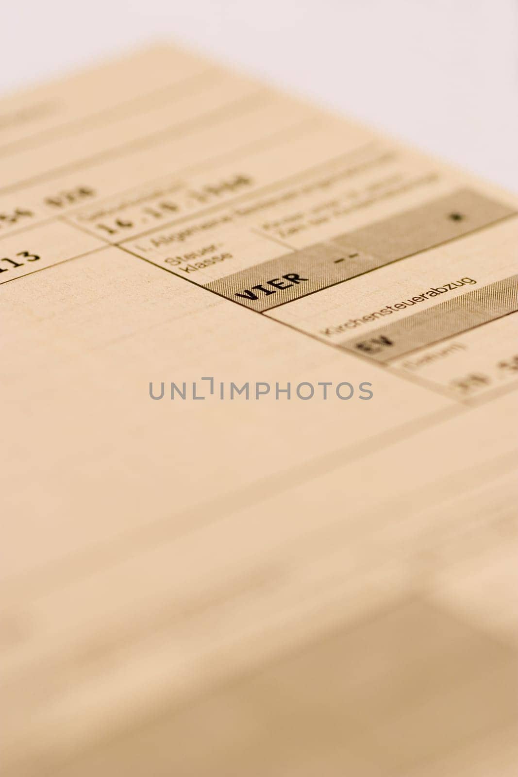 Tax card