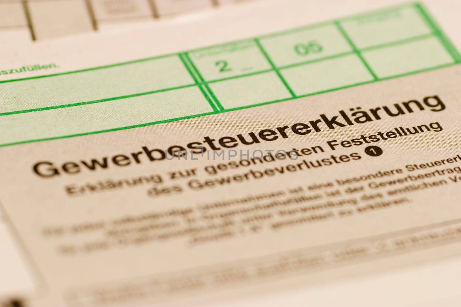 Trade tax return