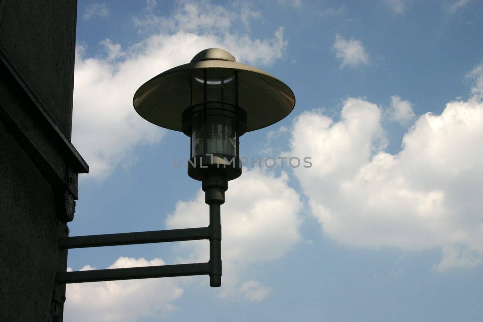 Lantern silhouette in front of summer sky