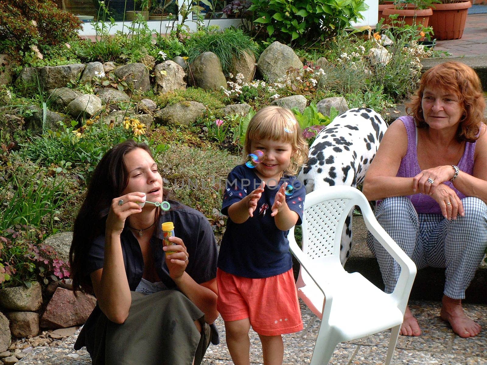 Fun at grandma's in the garden