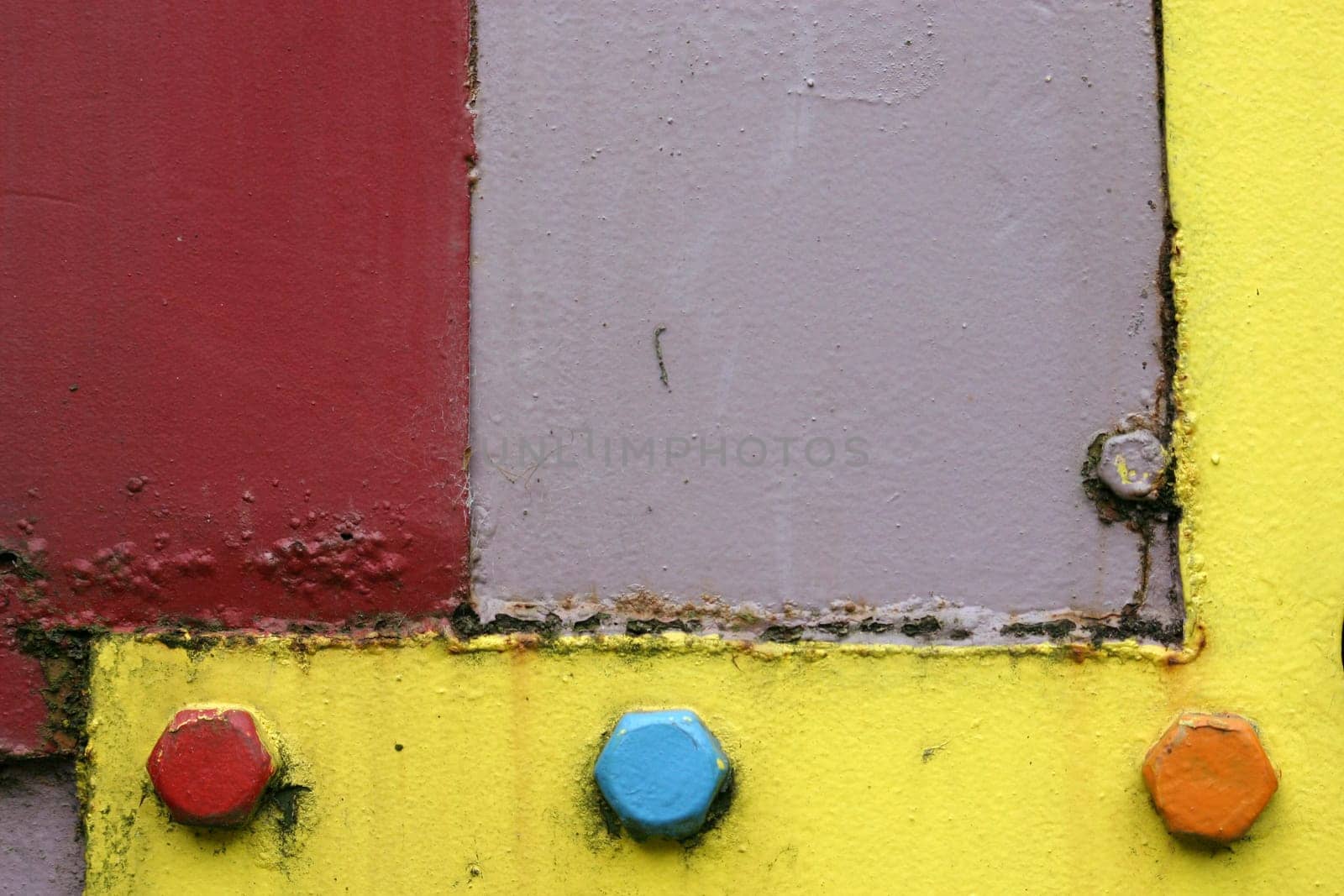 Brightly painted steel wall