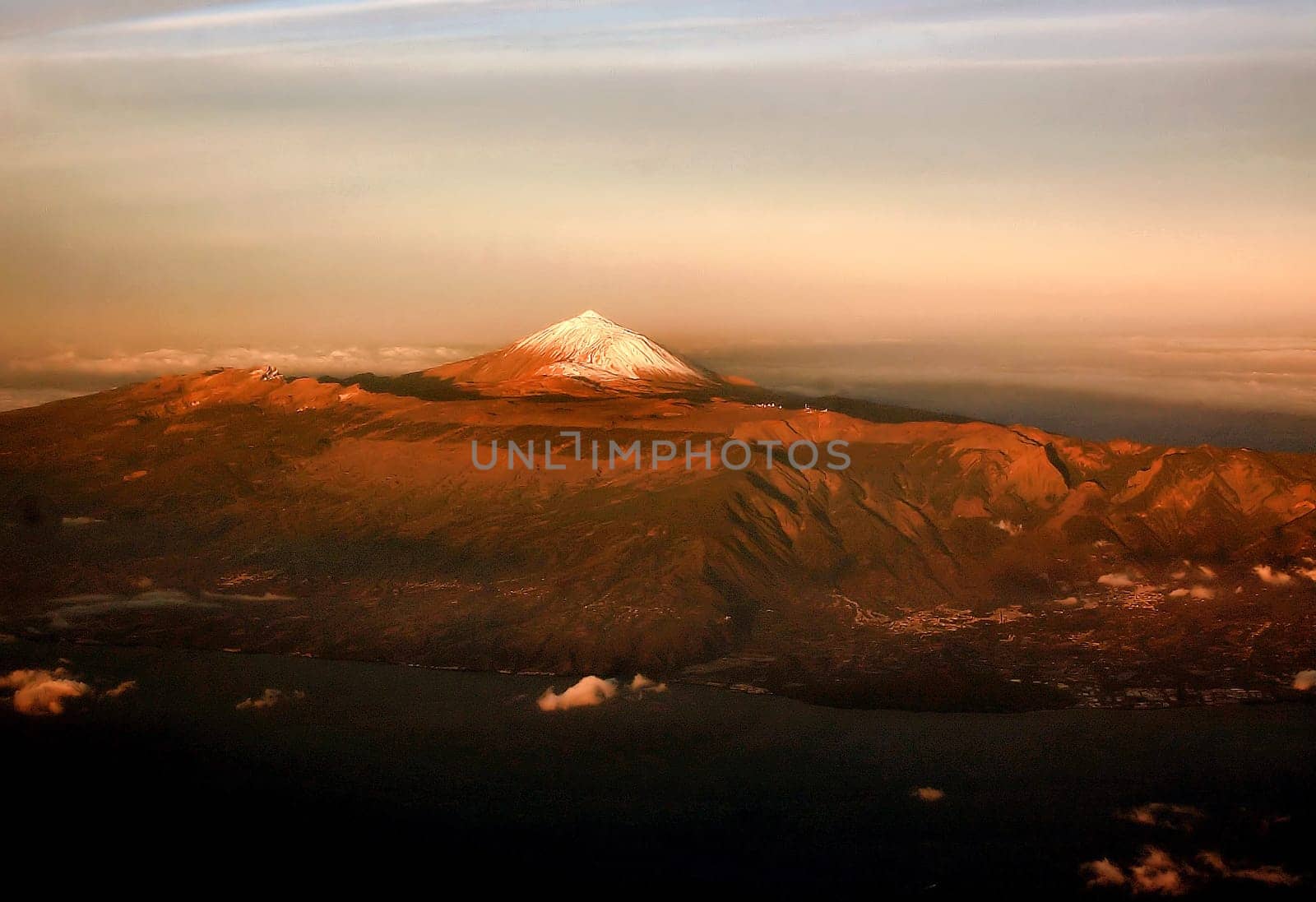 In the morning after sunrise from an altitude of almost 4000 m