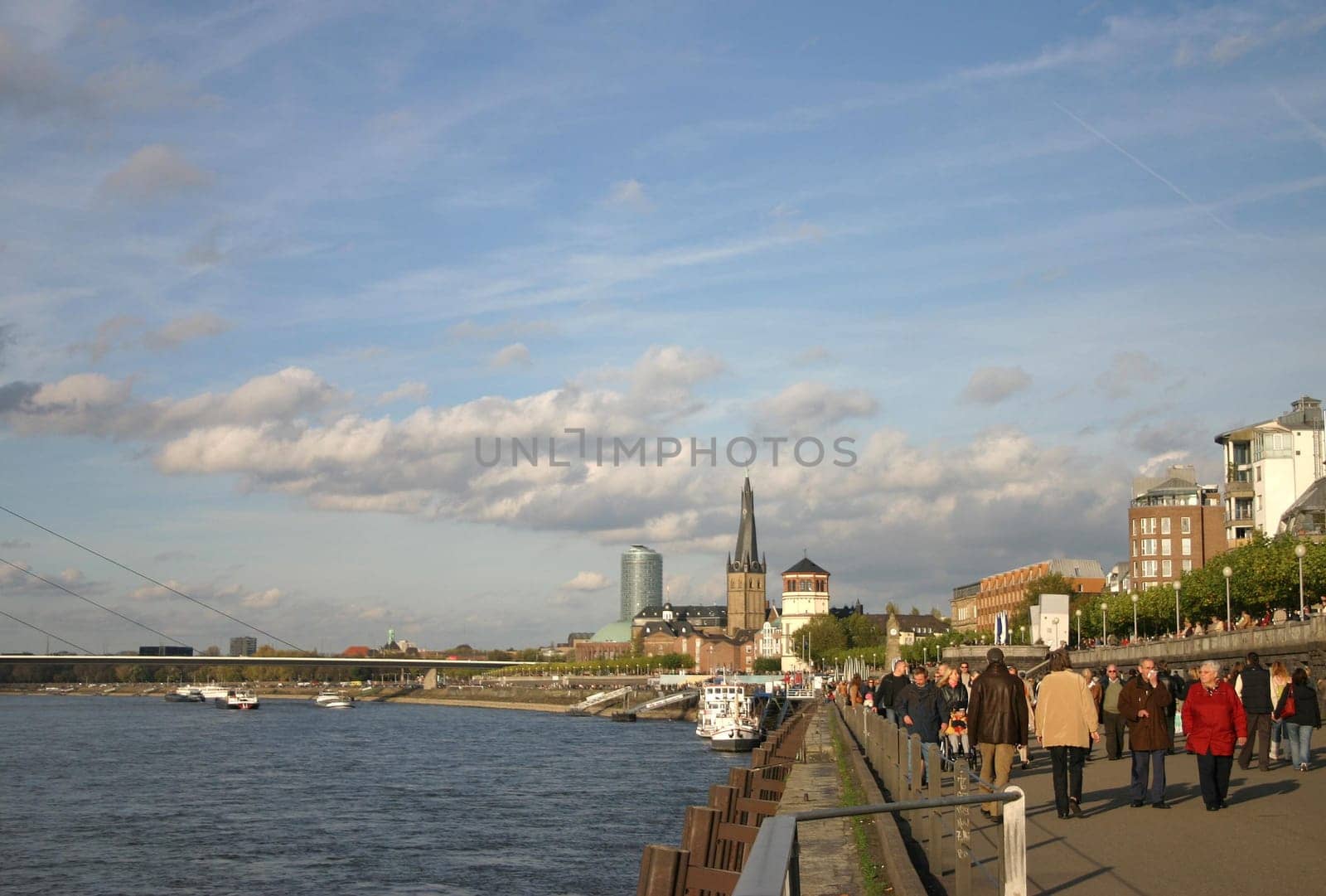 Rhine embankment promenade