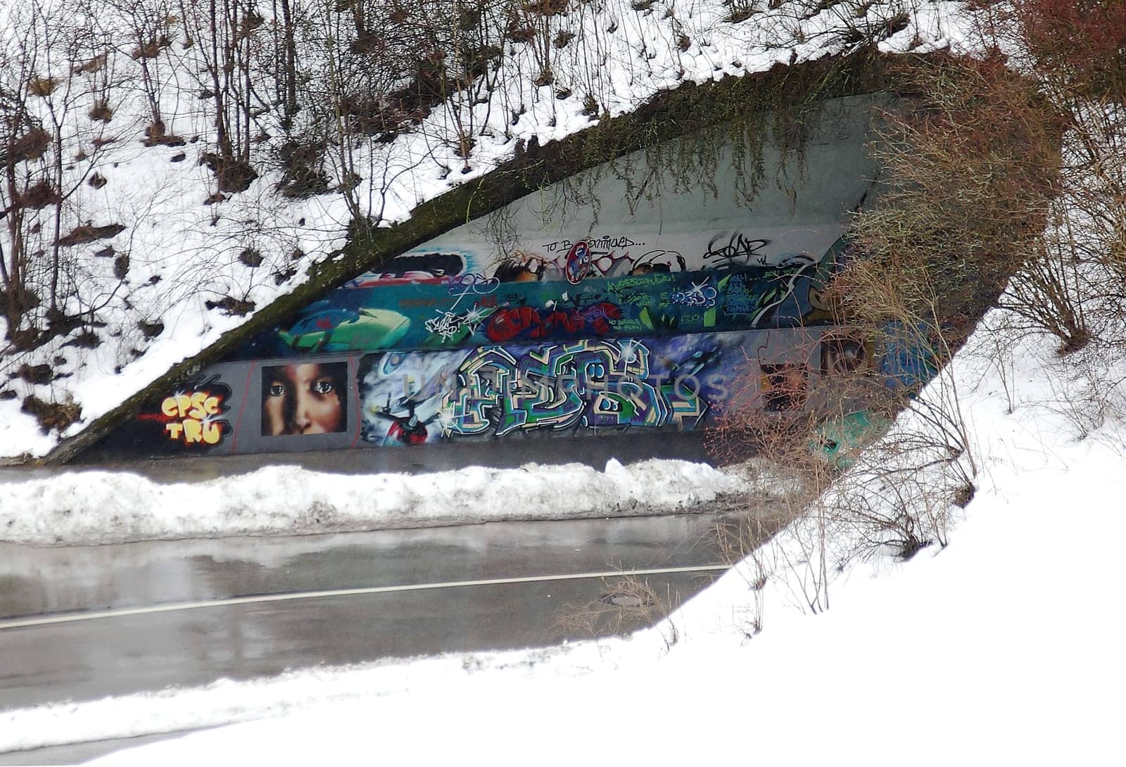 Art in the tunnel mouth