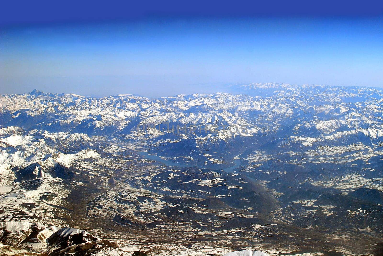 Flight over the French Alps