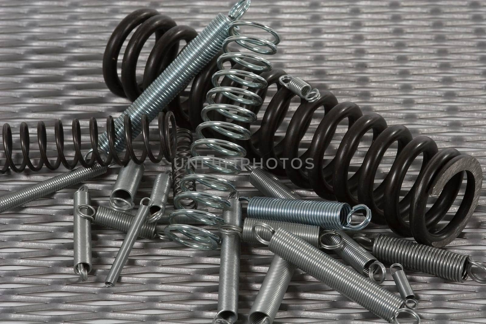 Steel springs in a heap