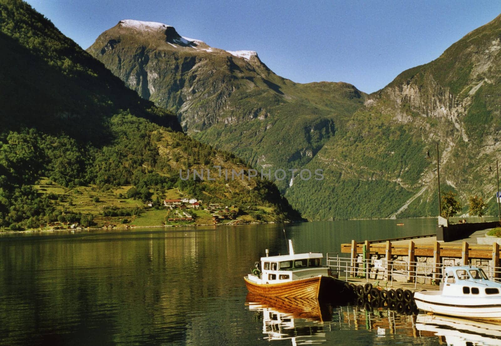 This picture was also taken analogously in Norway. It is the town of Andalsnes where some cruise ships stop in summer.