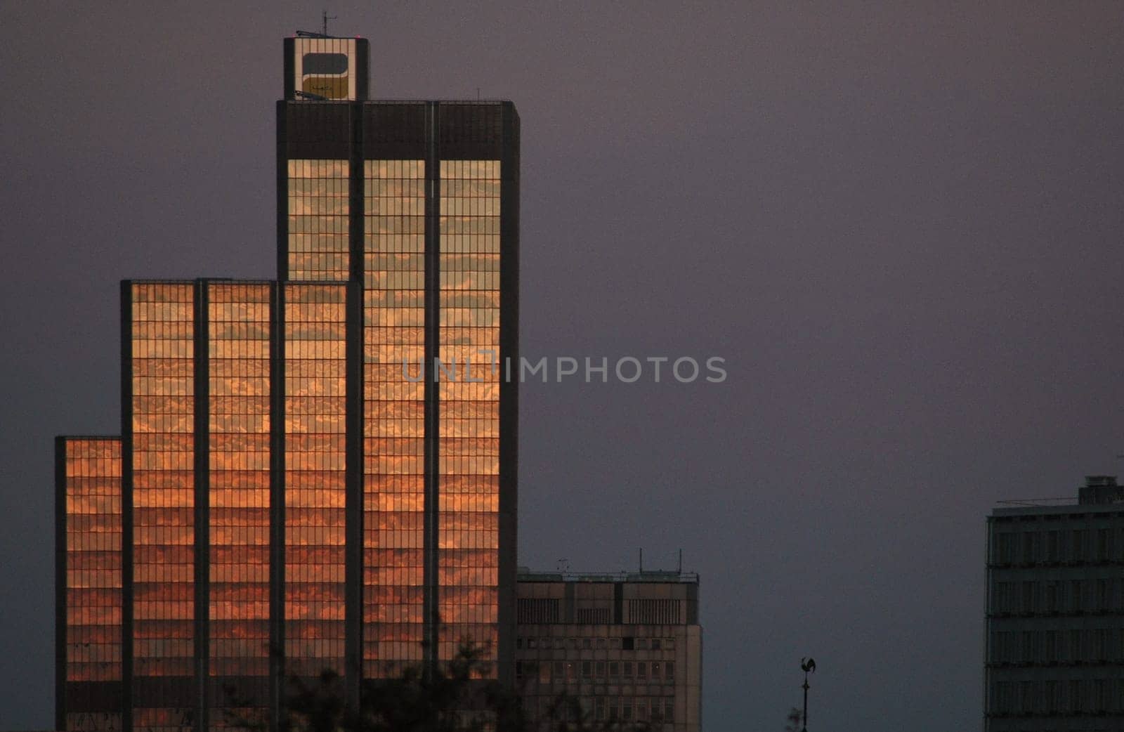 High-rise building in the evening light