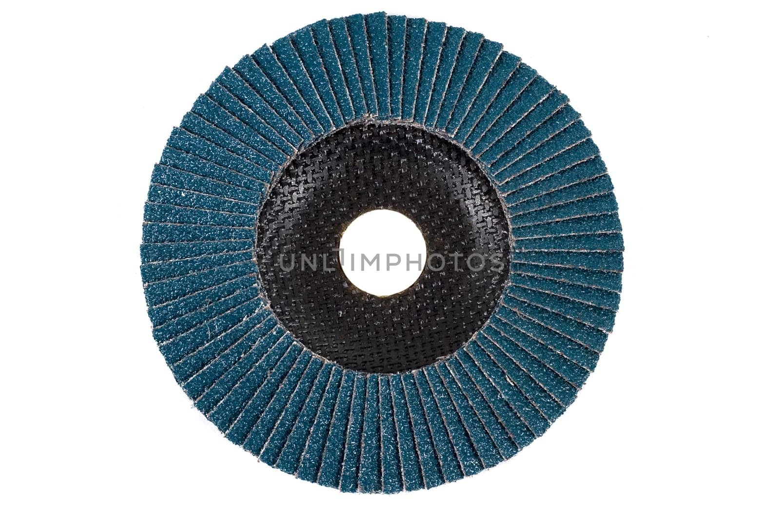 Flap disc isolated on white background
