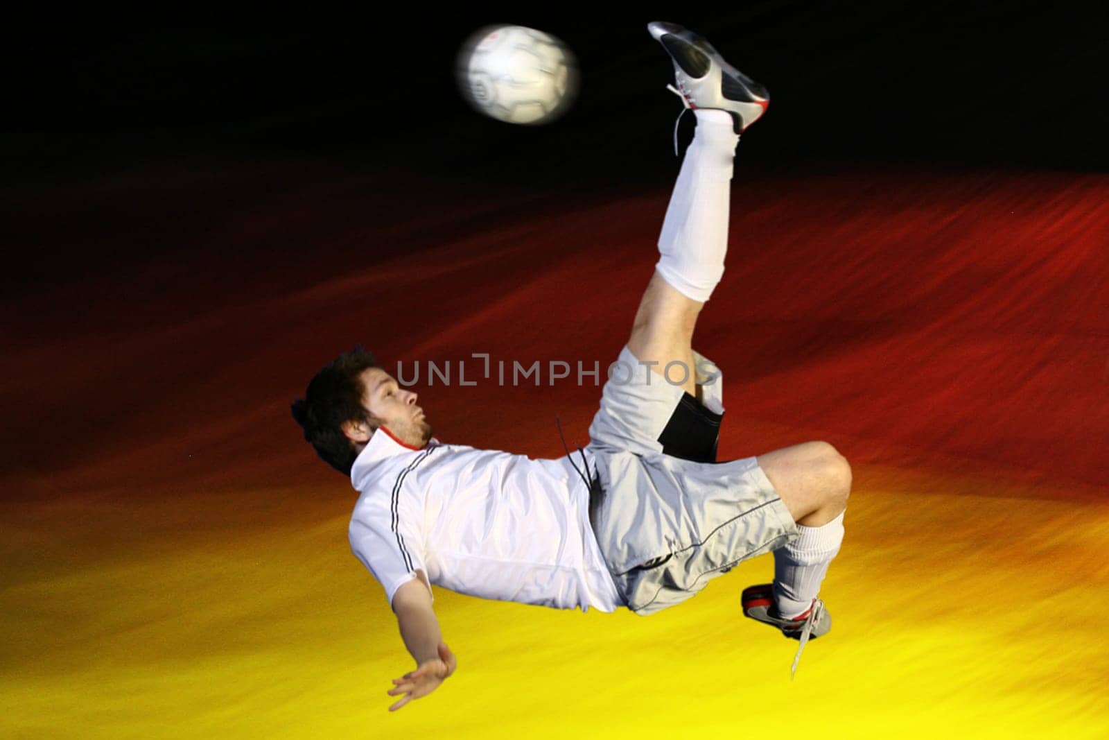 Drop back - in front of the German flag