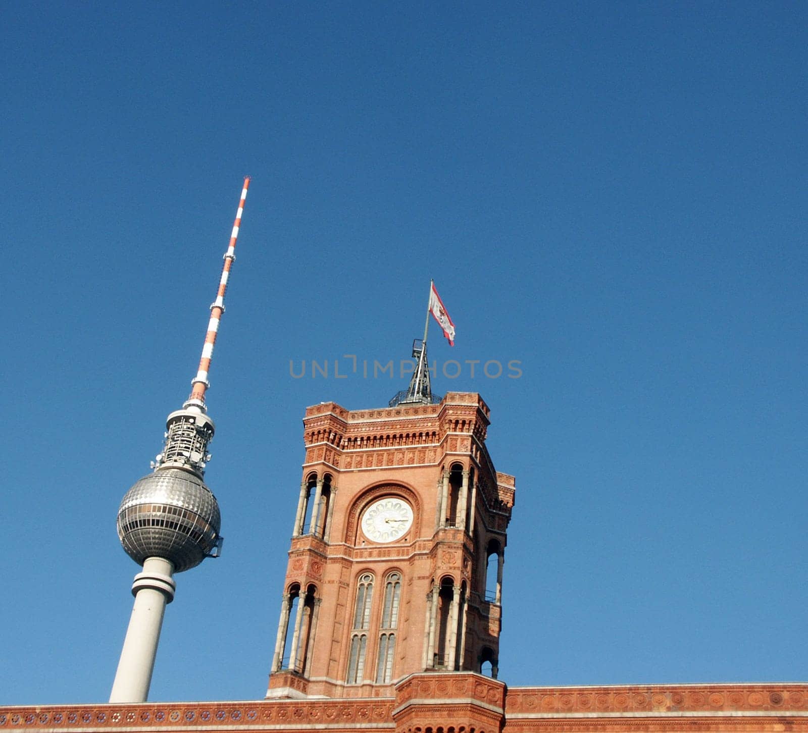 the Red Town Hall and the Radio Tower
