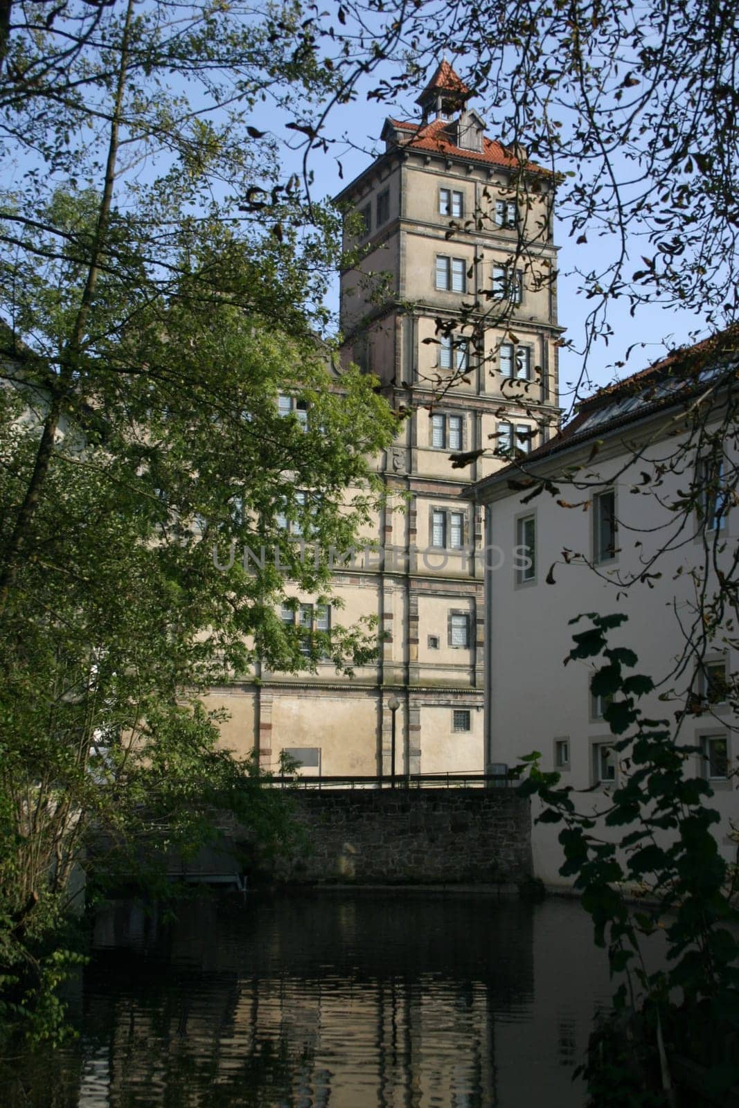 View of the tower of Brake Castle in Liprland (North Rhine-Westphalia)