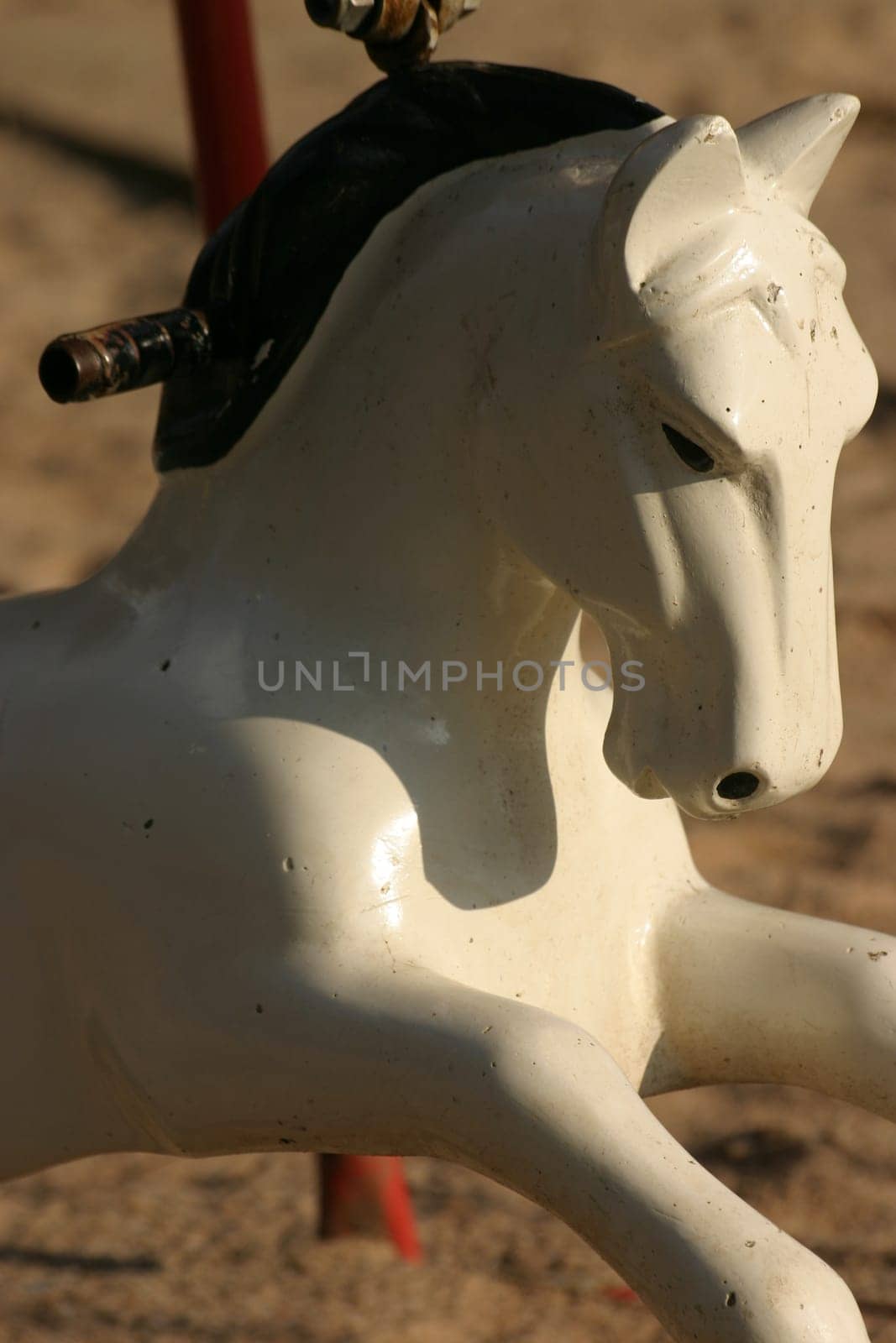 Carousel horse on a children's playground