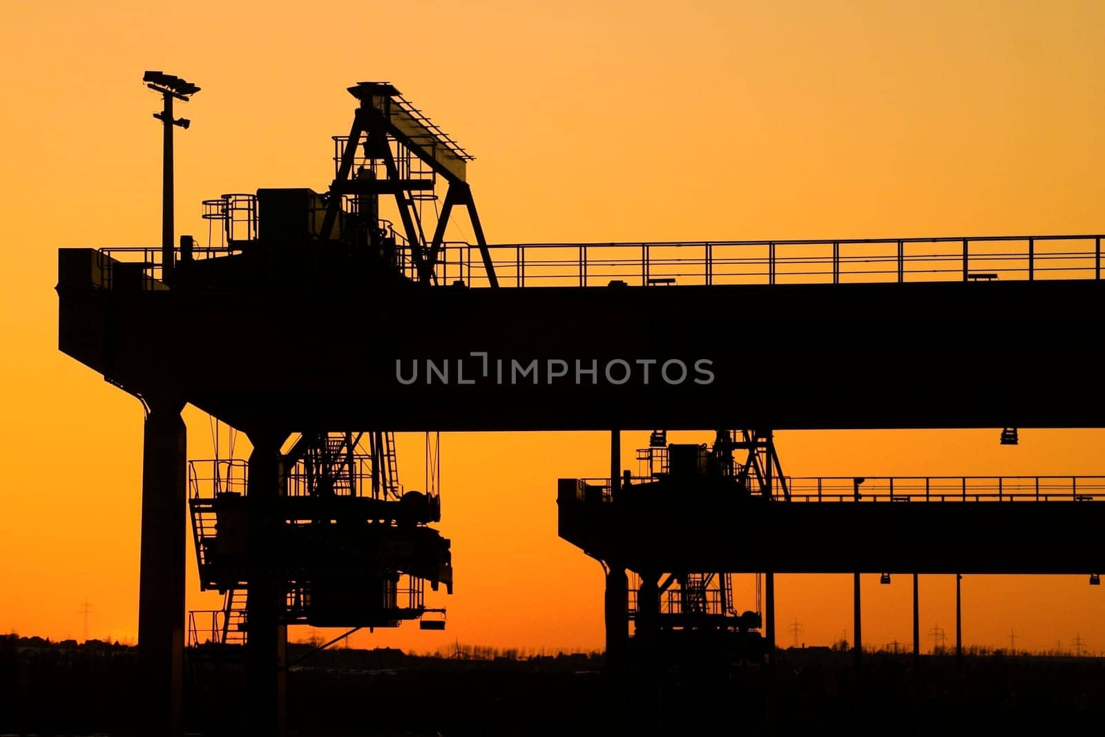 Cranes in the freight yard
