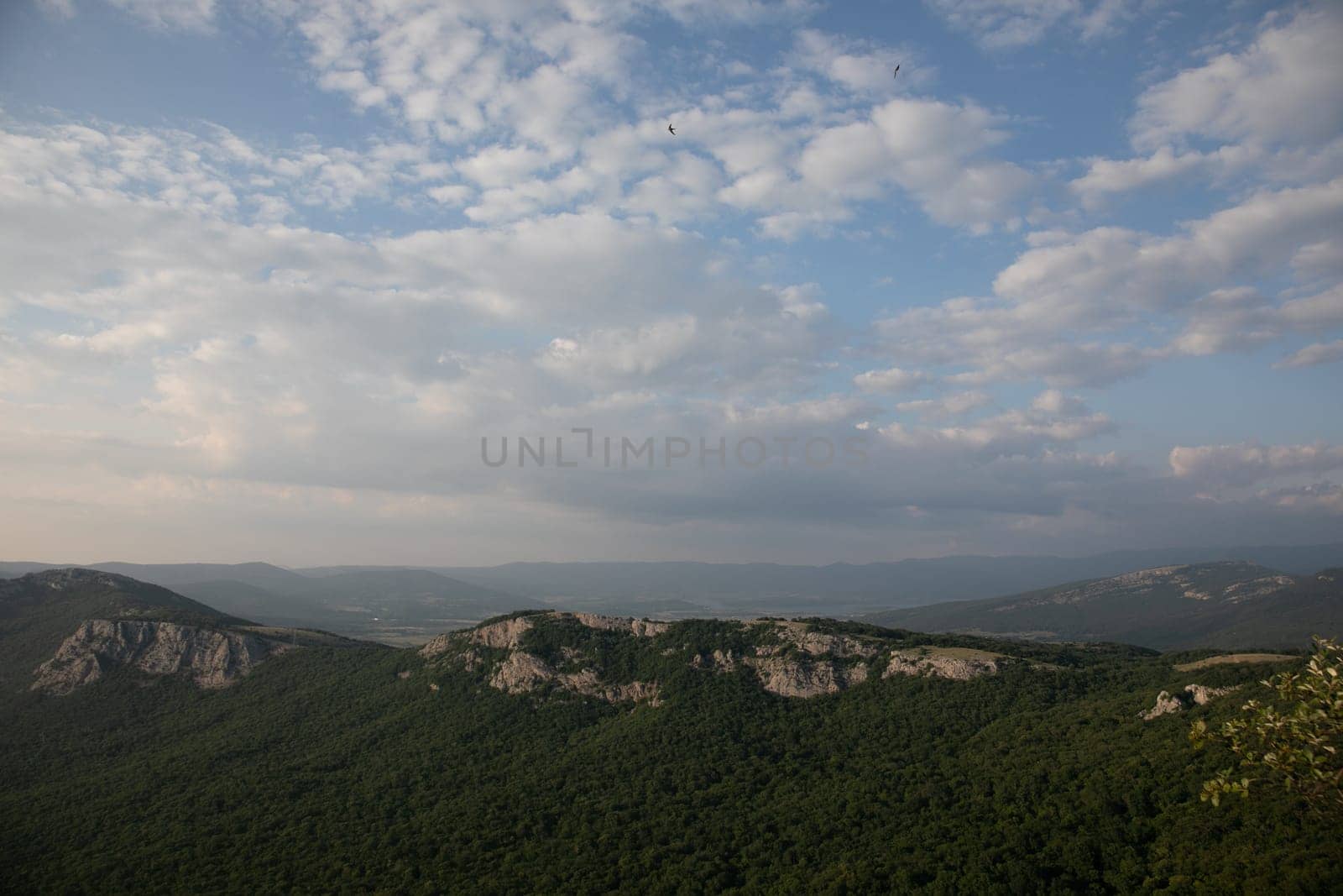 beautiful nature mountains blue sky travel trekking by Simakov