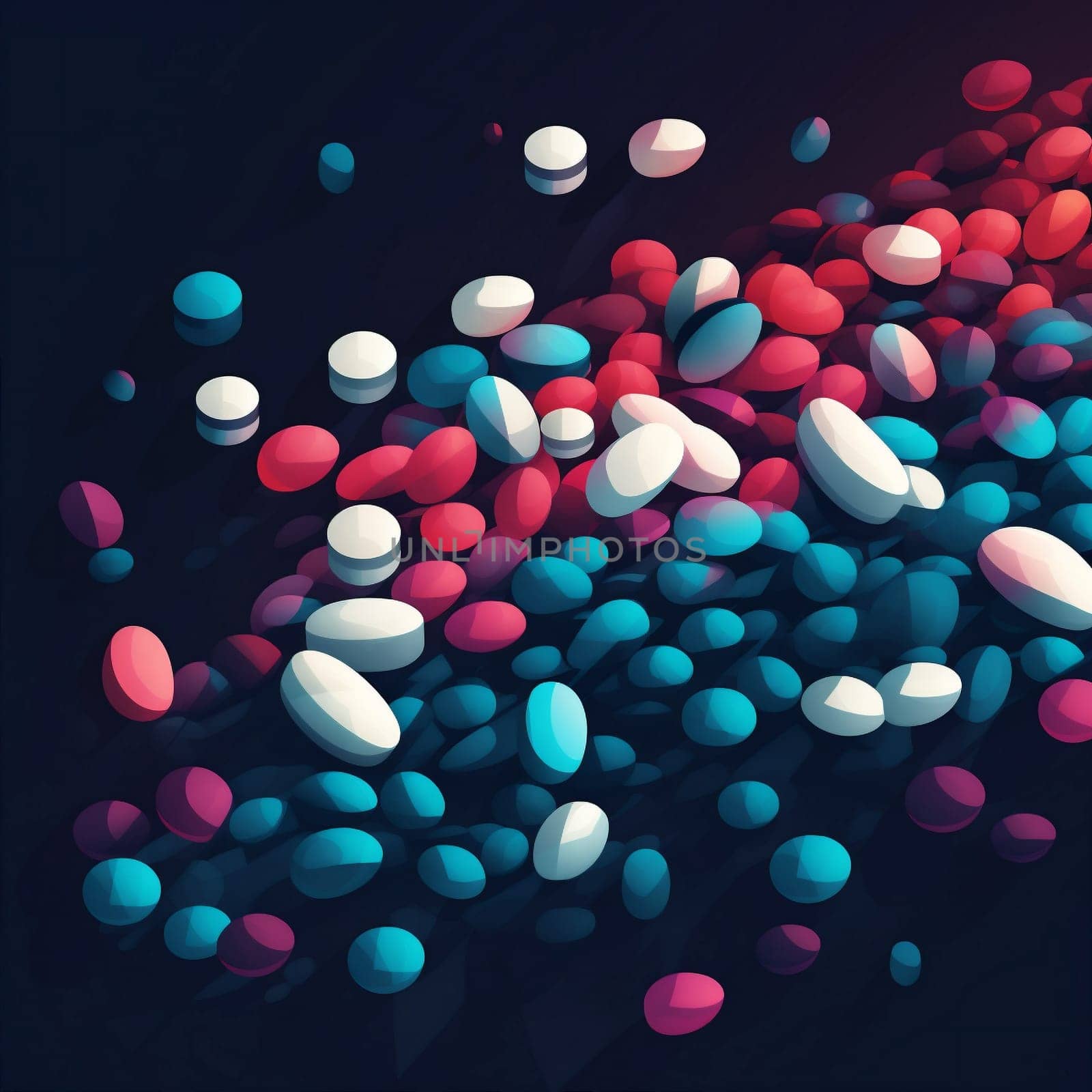 medicine capsule pharmacy pharmaceutical medication pill illustration medical drug tablet. Generative AI. by Vichizh