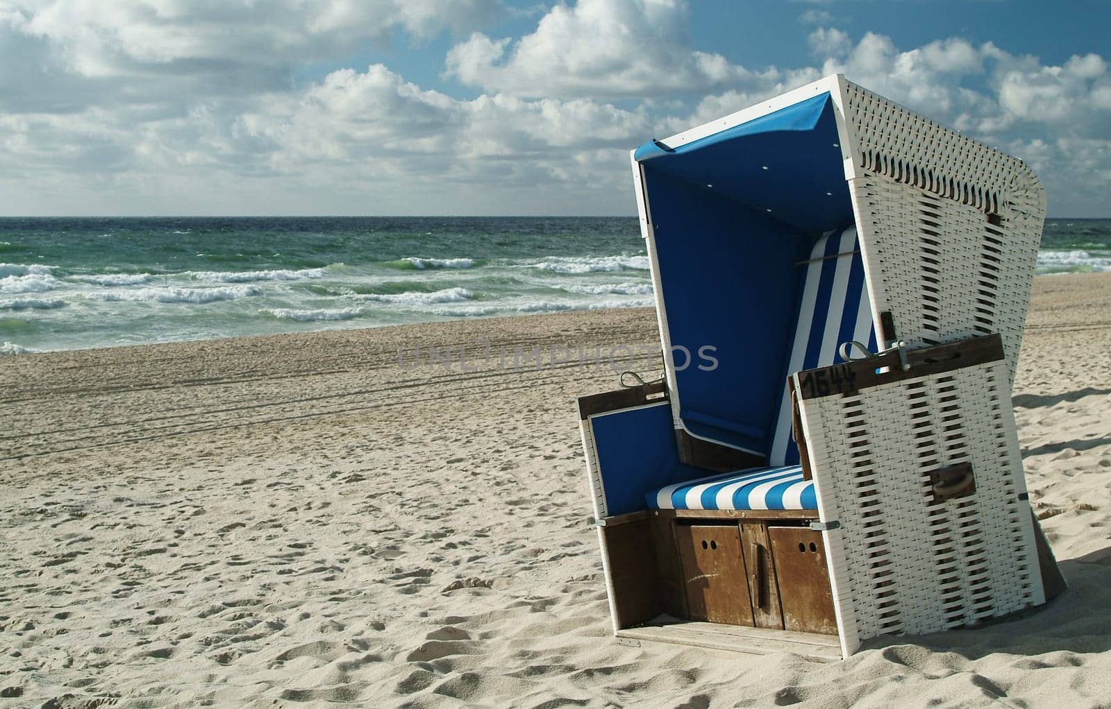 Beach chair on the island of Sylt,Germany.