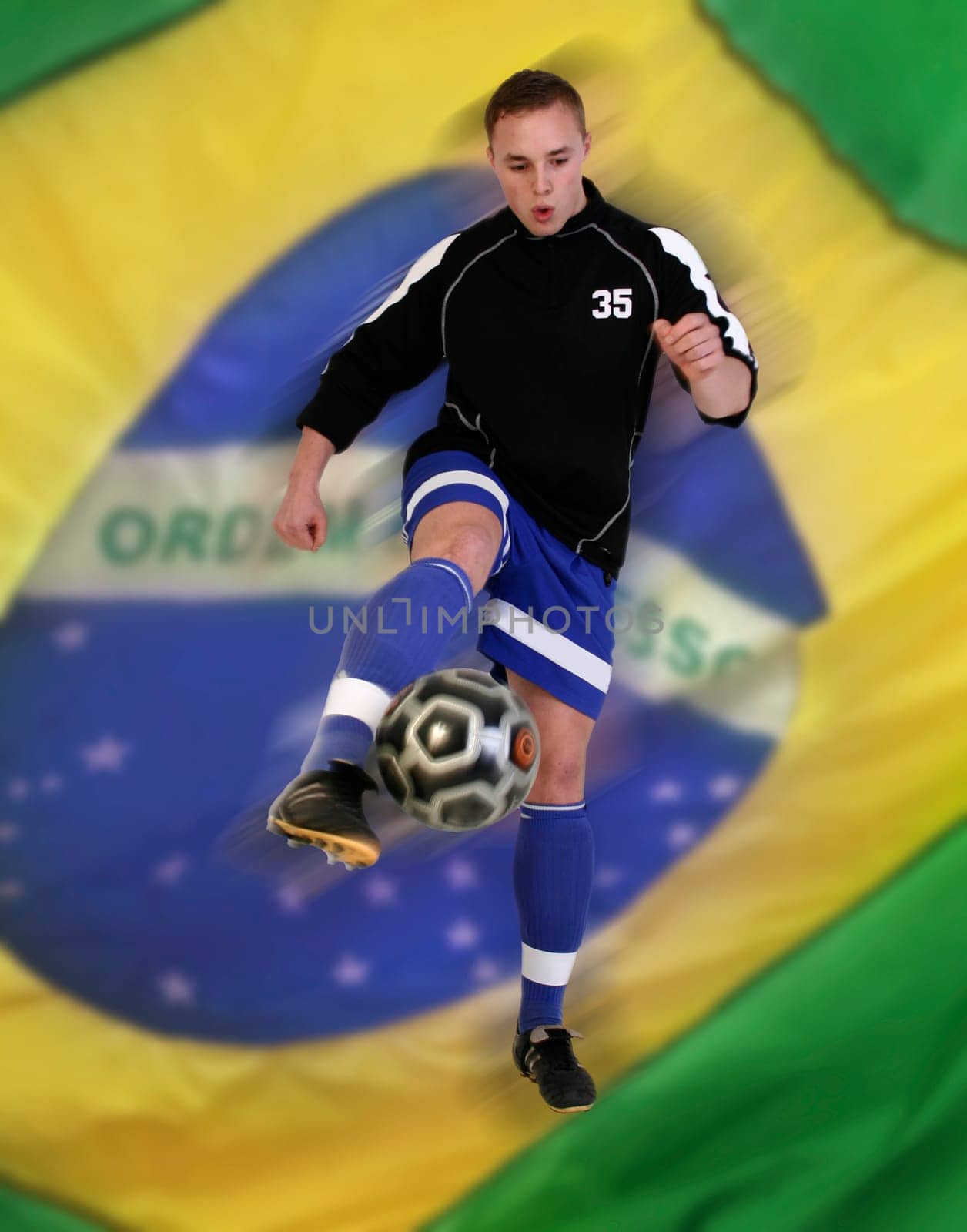 Brazilian shot on goal