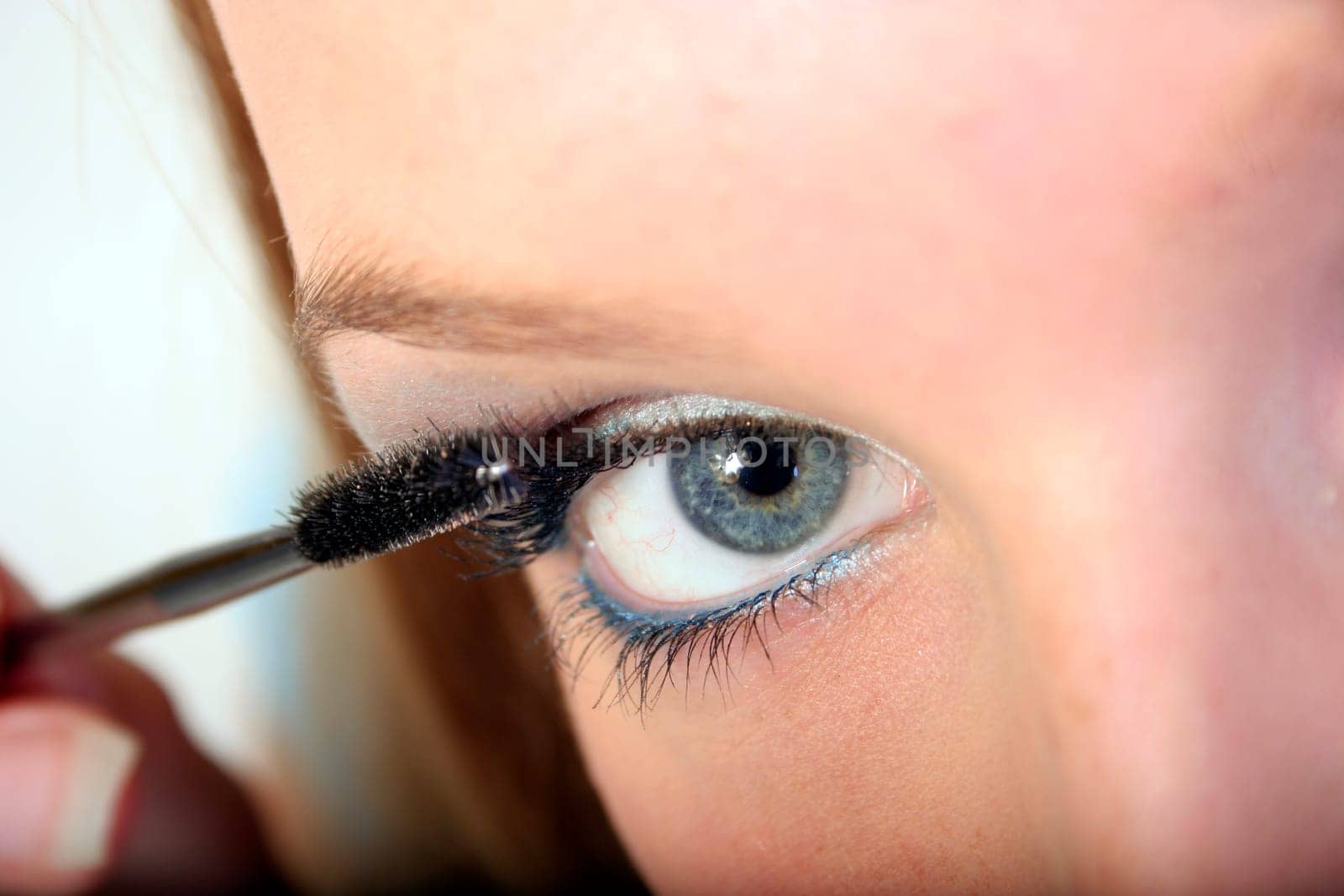 only the eyelashes...