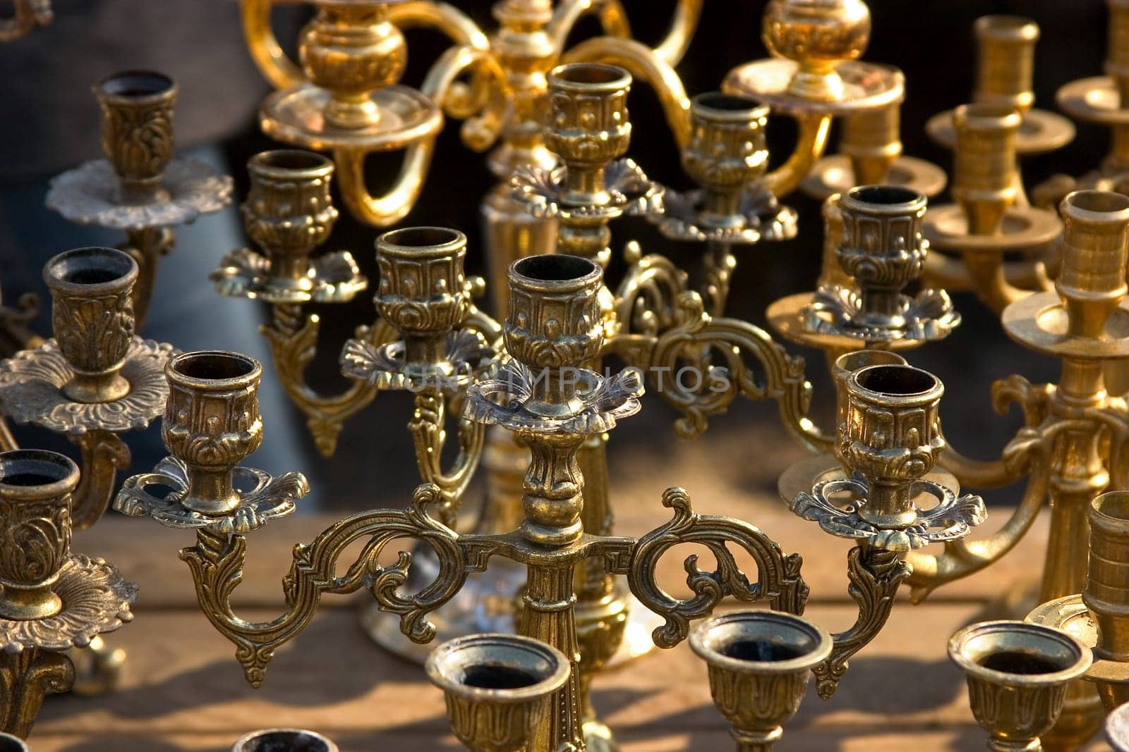 Brass chandelier