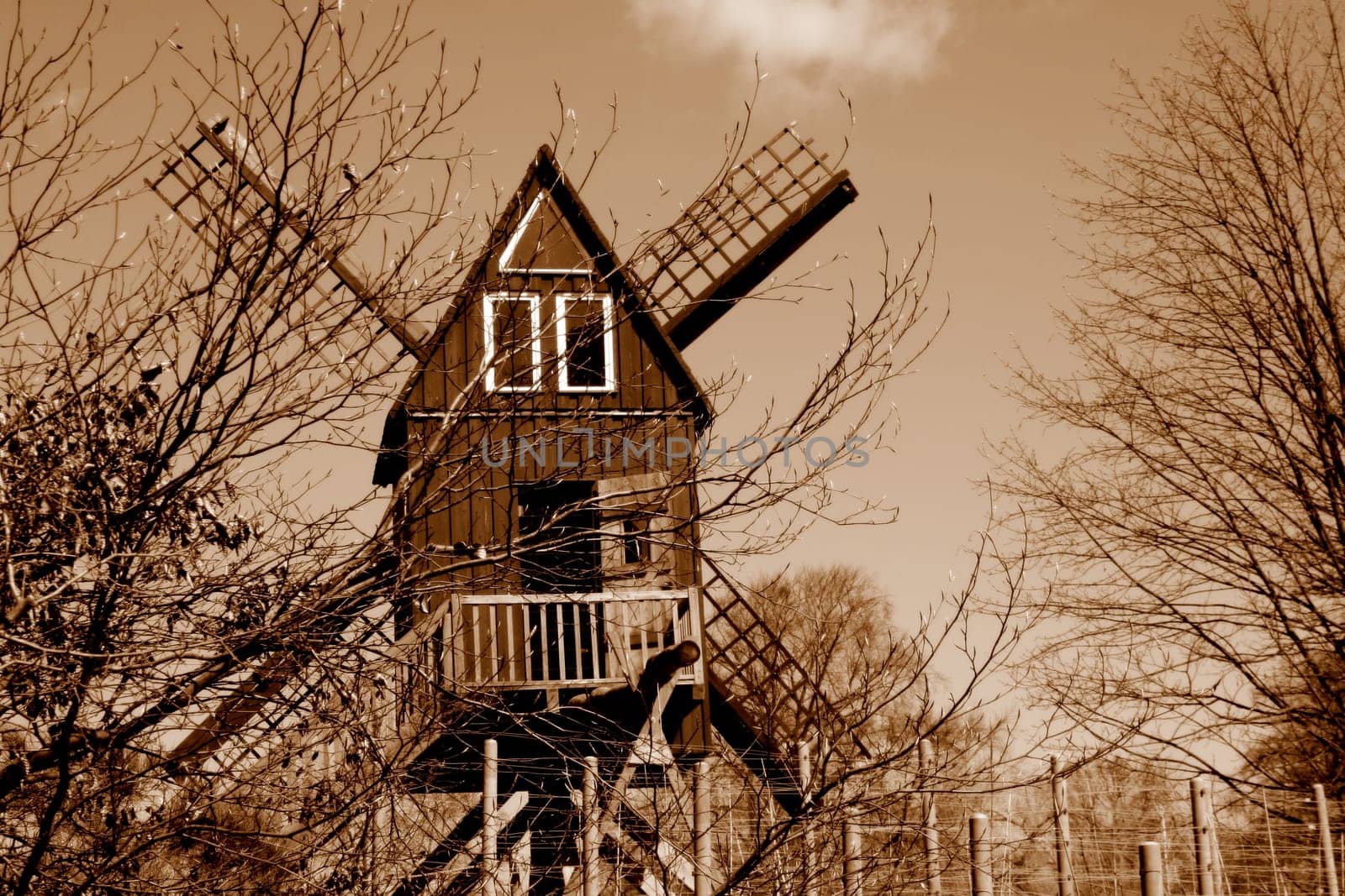 Rustic windmill