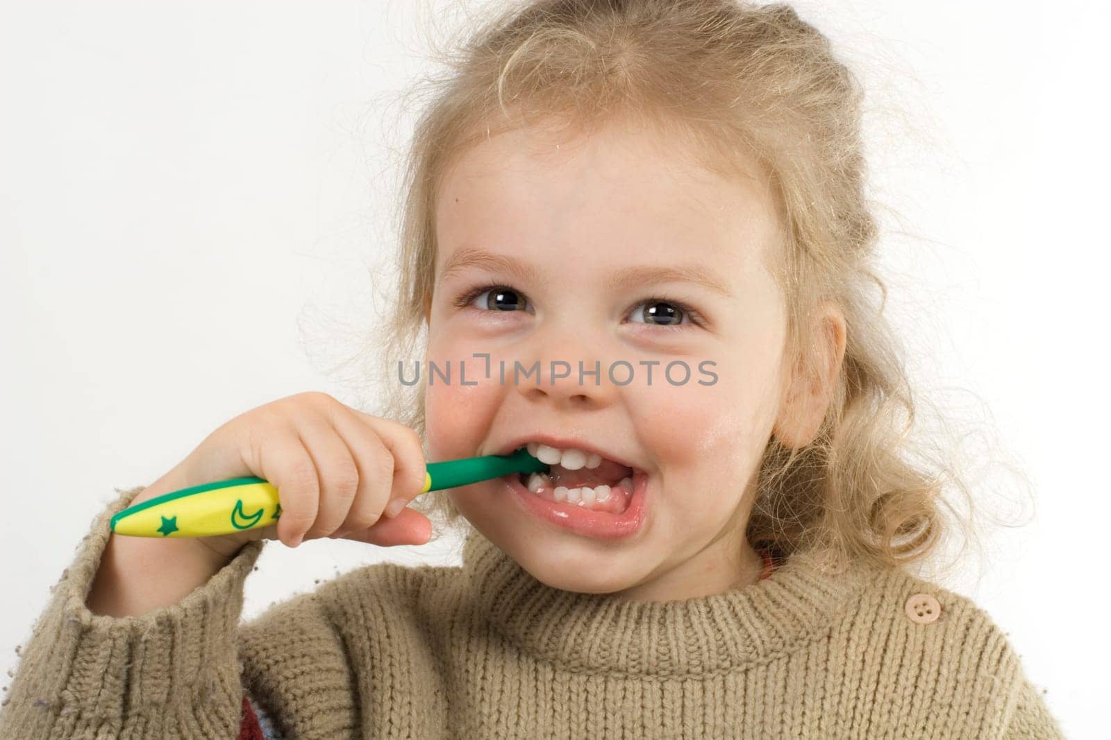 Child who enjoys brushing his teeth