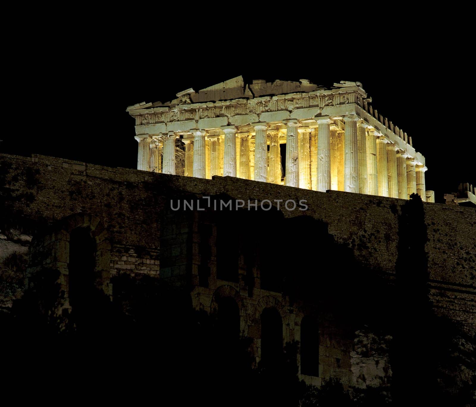 The Parthenon Temple of Athens,view from the south - 6x7