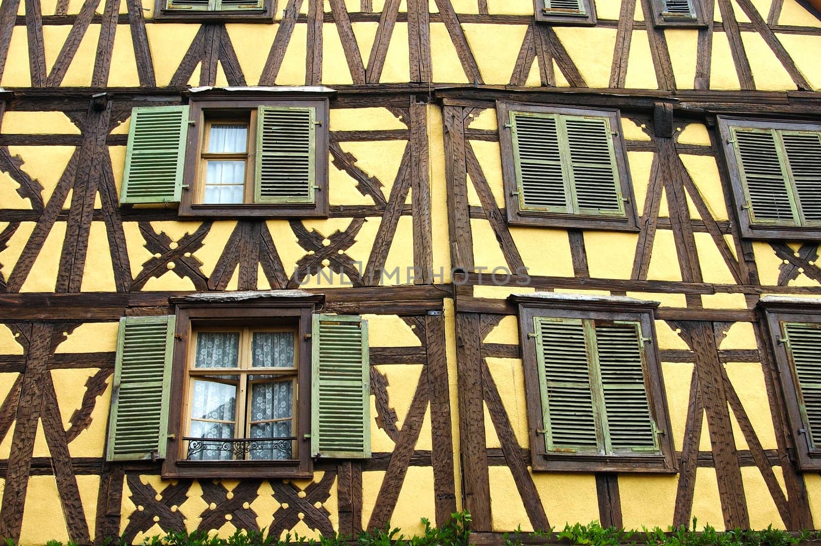 House Jung Selig,one of the tallest half-timbered houses in Alsace,Riquewim,Alsace,France