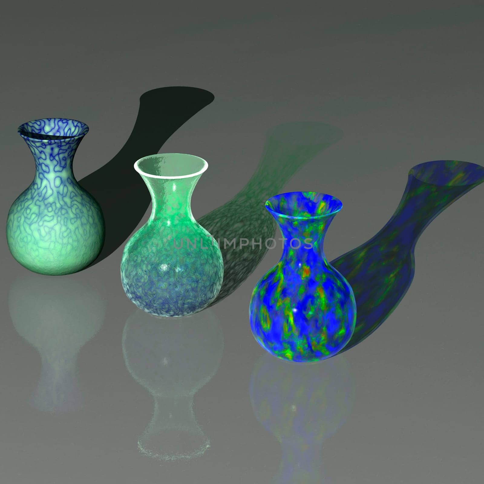 3 vases