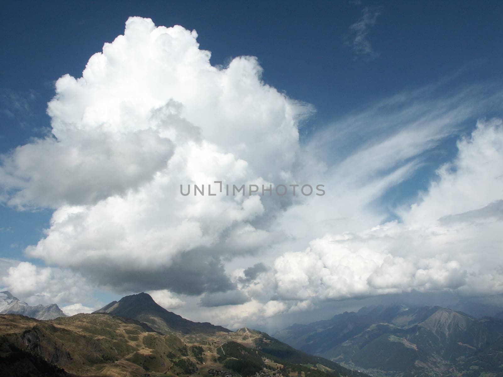 Clouds,mountains and blue skies