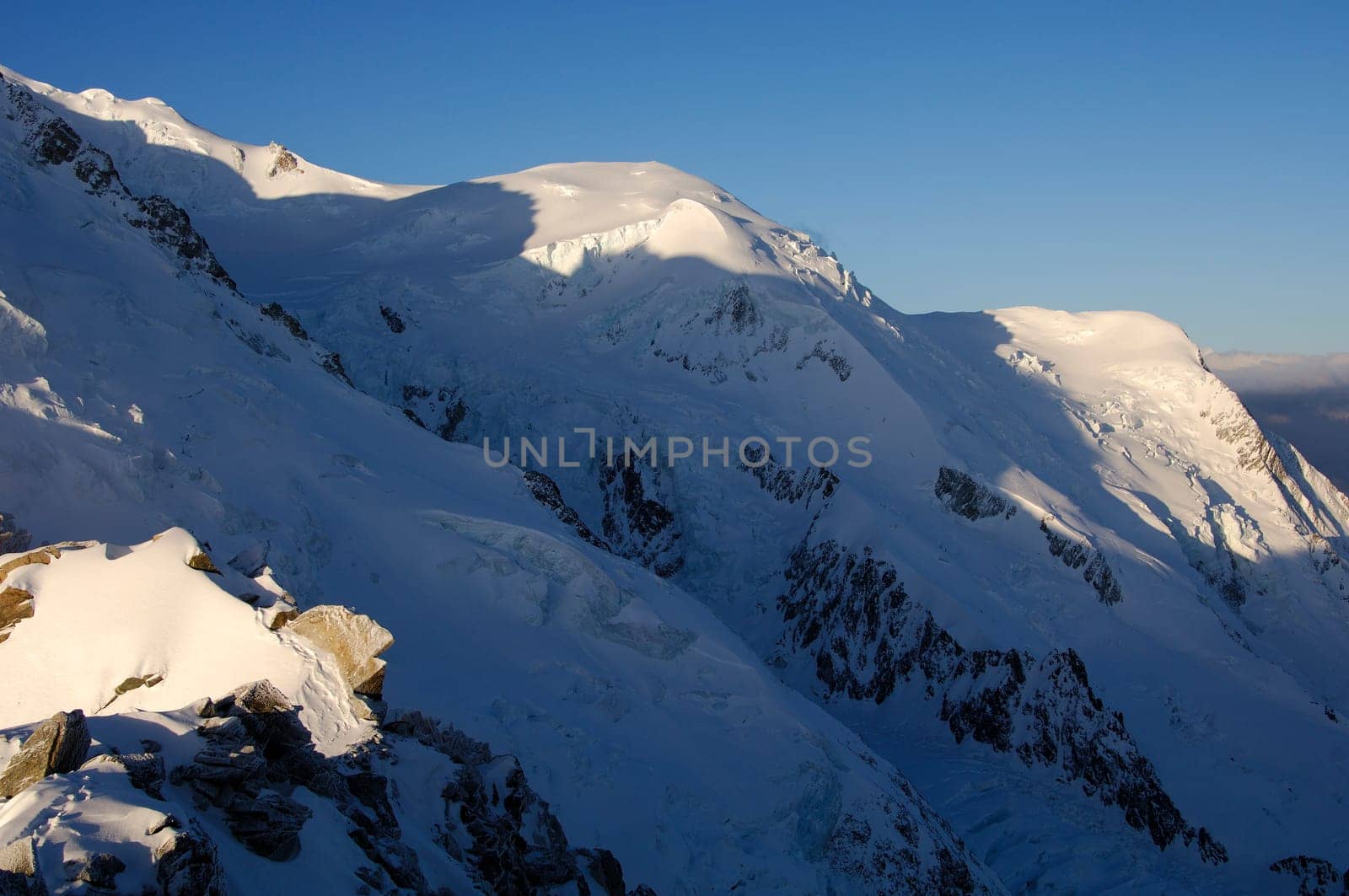 Dome du Grouter,4304 m in the ascent to Mont Blanc,Savoy Alps,France