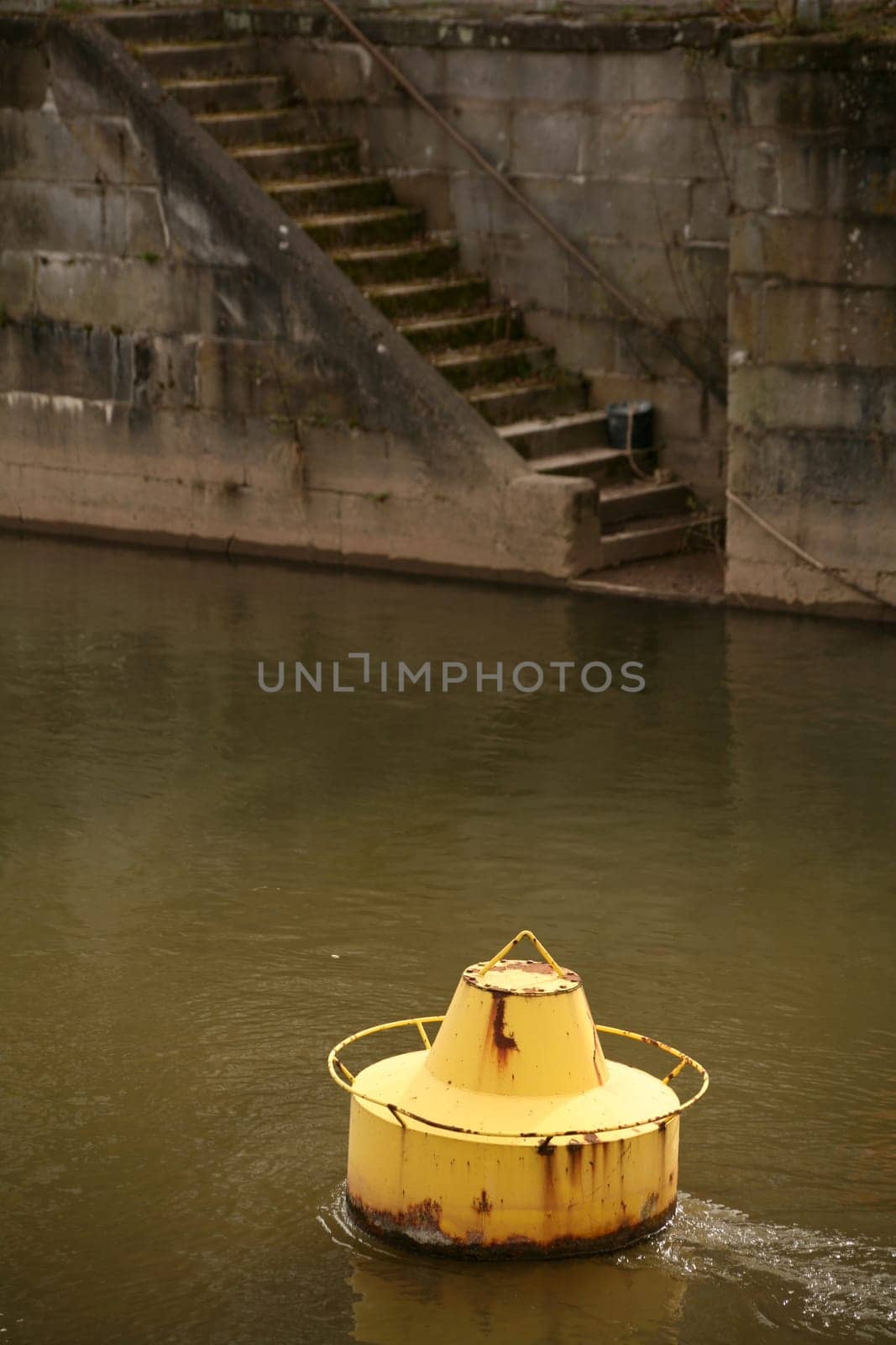 Yellow Baje in the Weser in Hamelin (Lower Saxony)