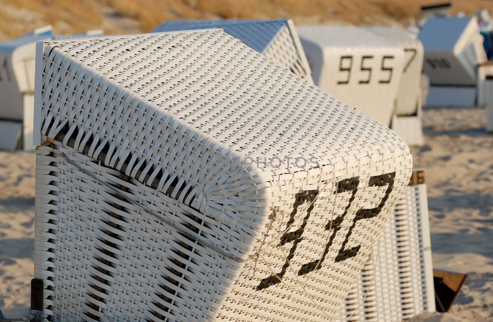 Beach chair on the island of Sylt,Germany.