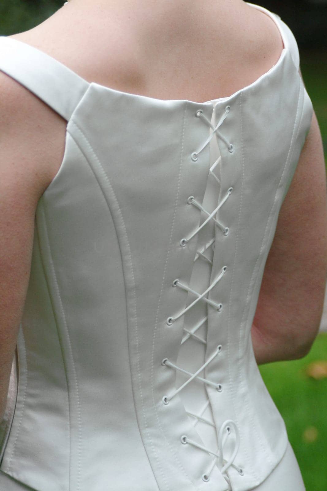 Back view of a bride