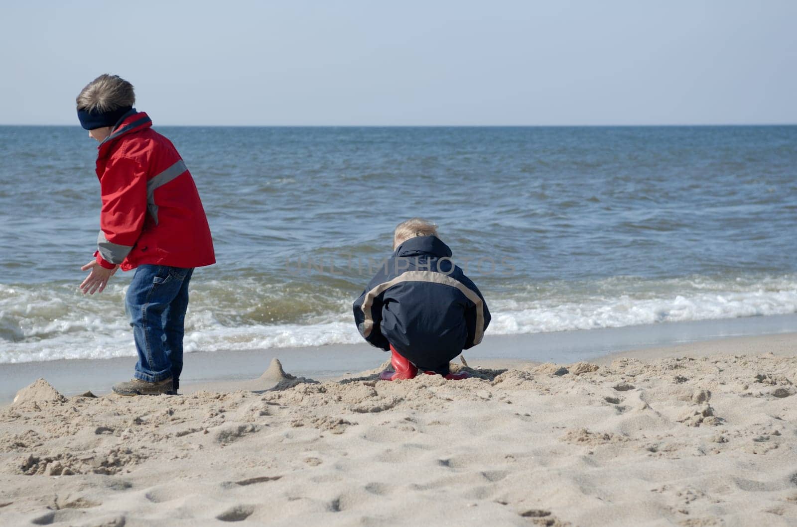 Children playing on the beach