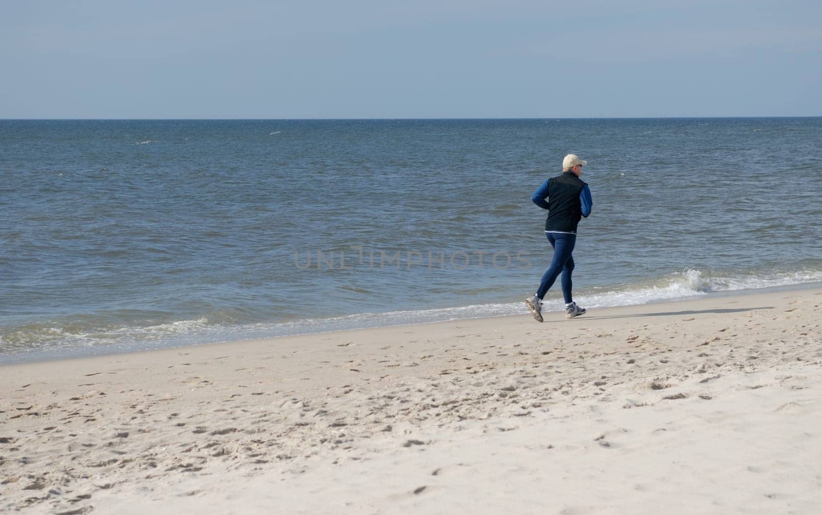 Joggers on the beach