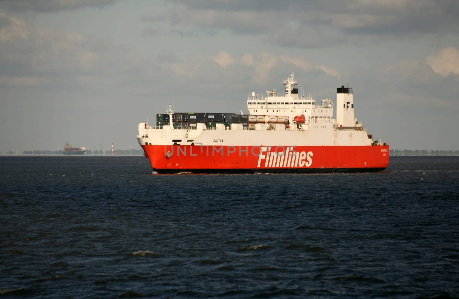 Large ferry off Cuxhaven