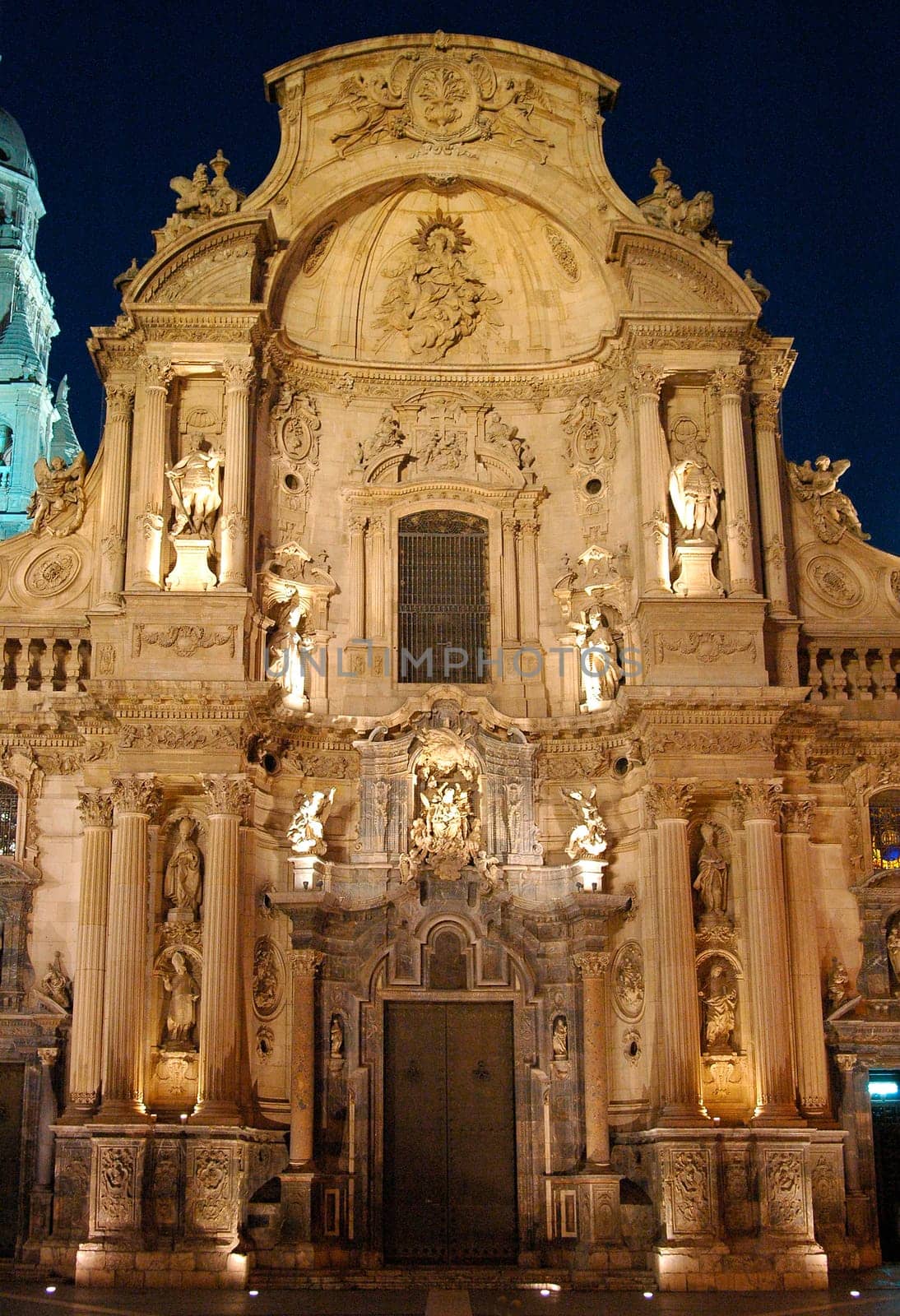 Baroque Cathedral of Murcia,Spain