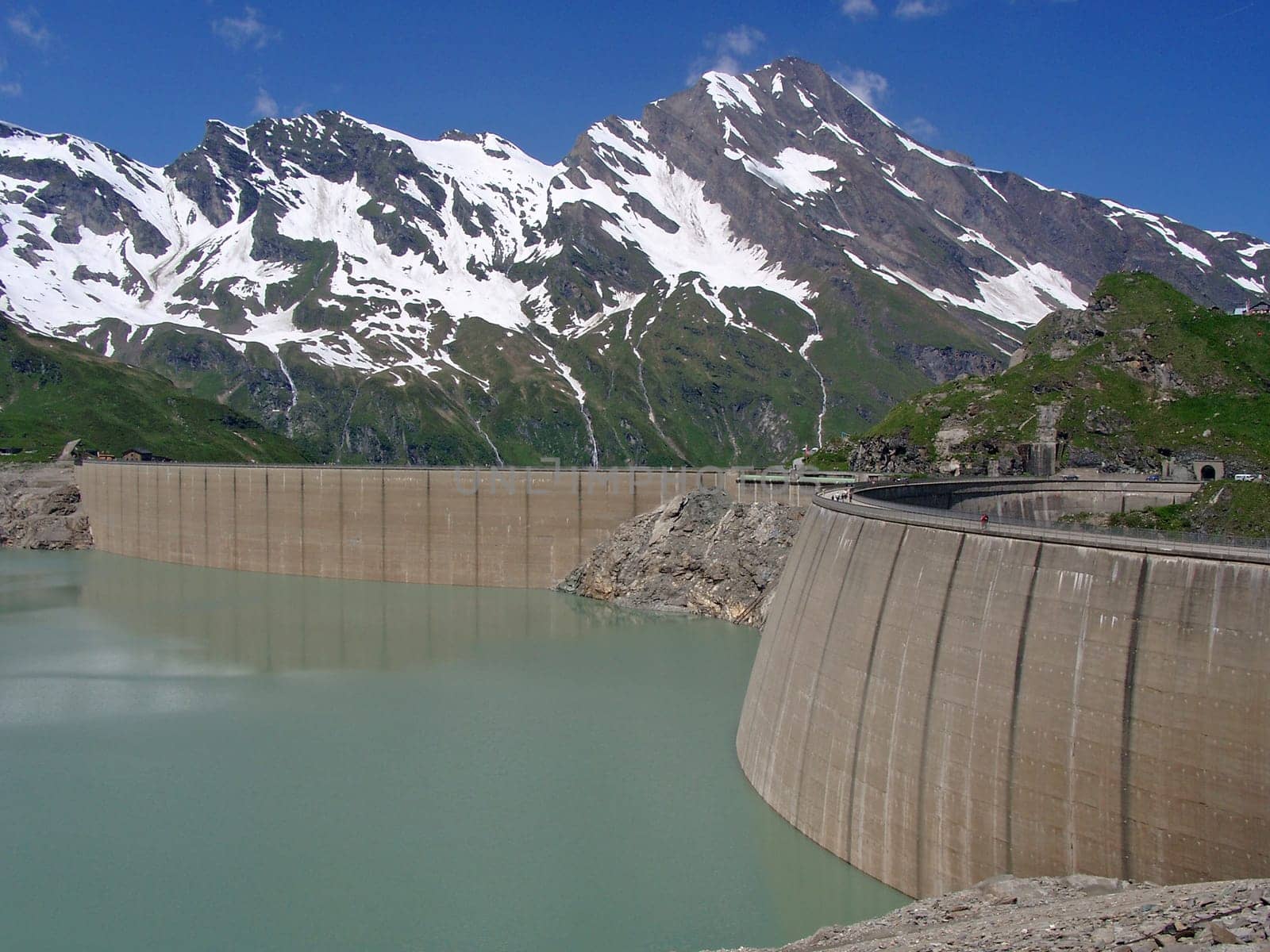 High mountain reservoir Kaprun