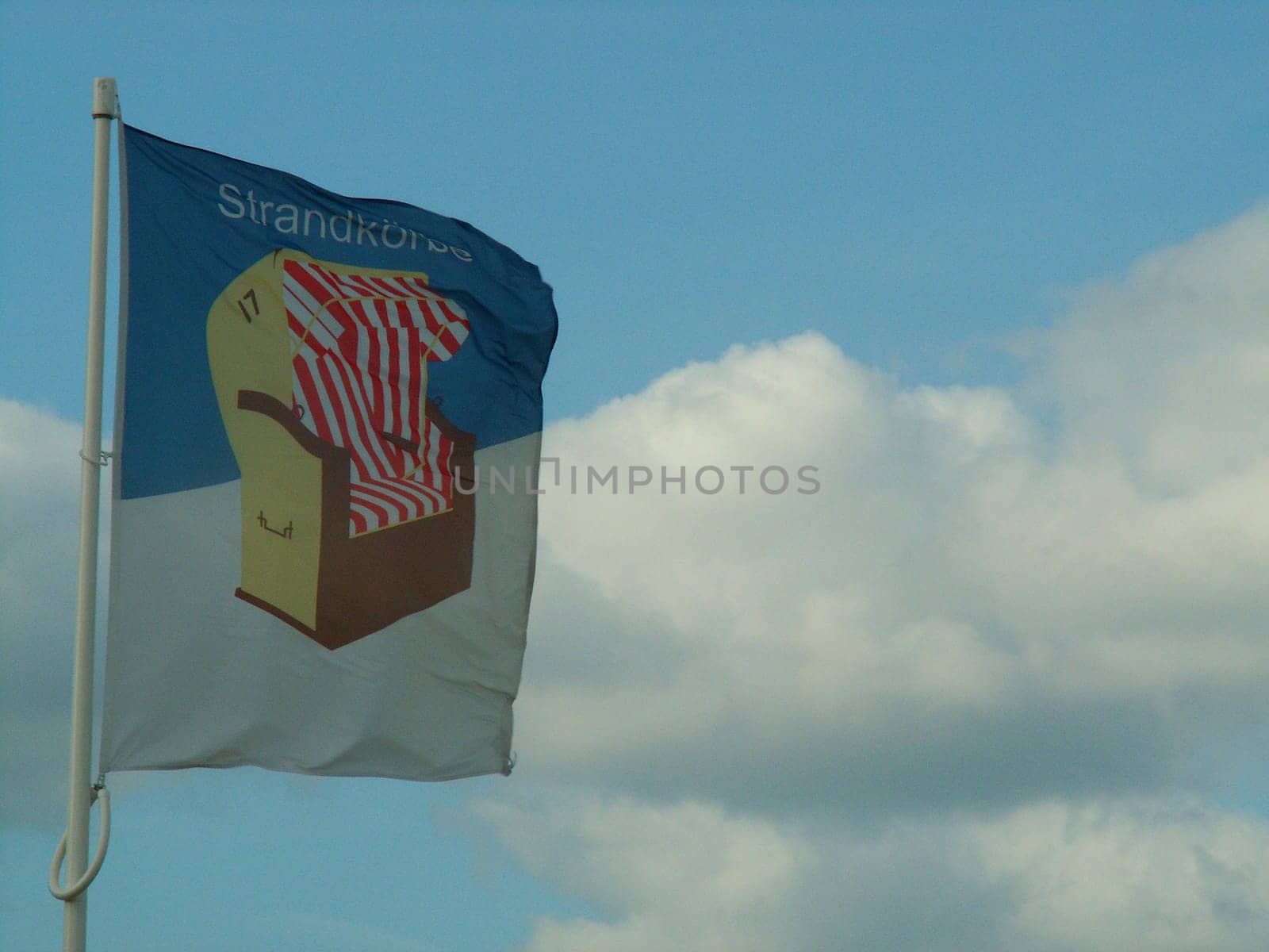 Beach chair flag