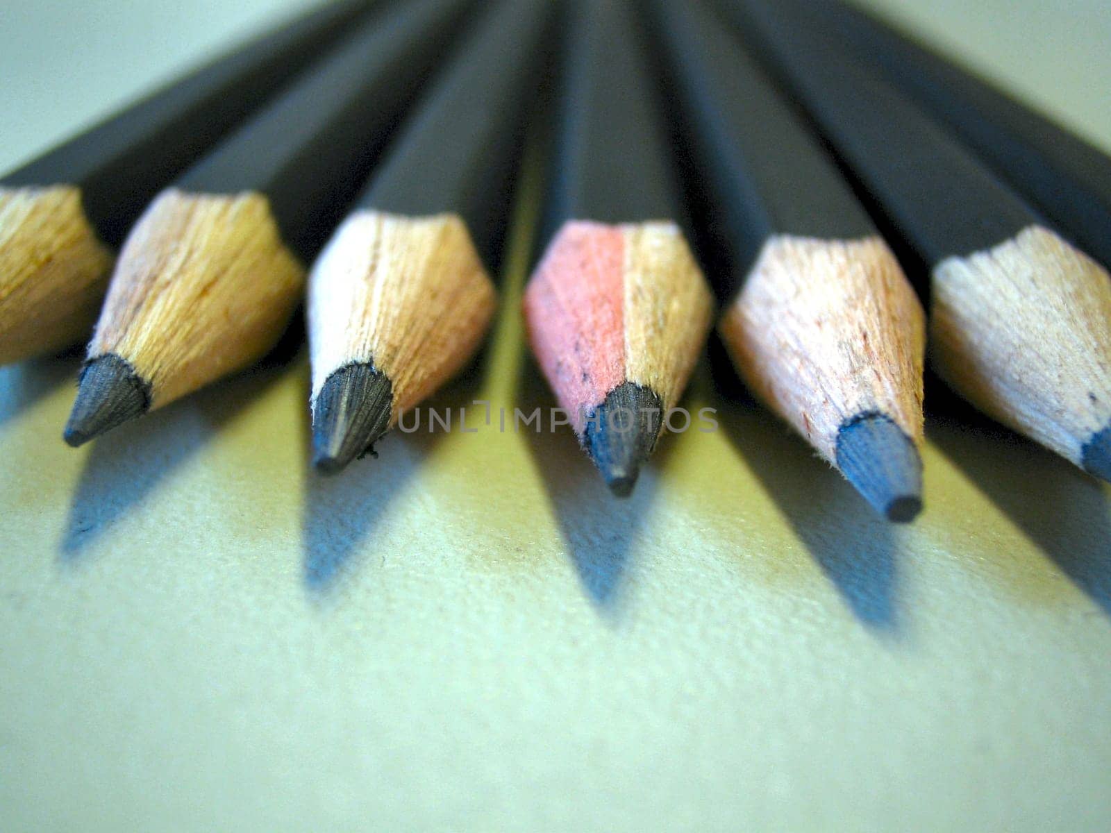 Pencils front view