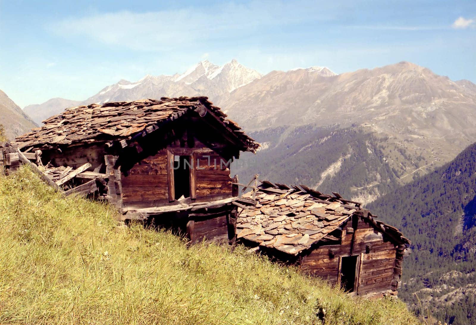 Peaceful Valais mountains ----scan from negative---