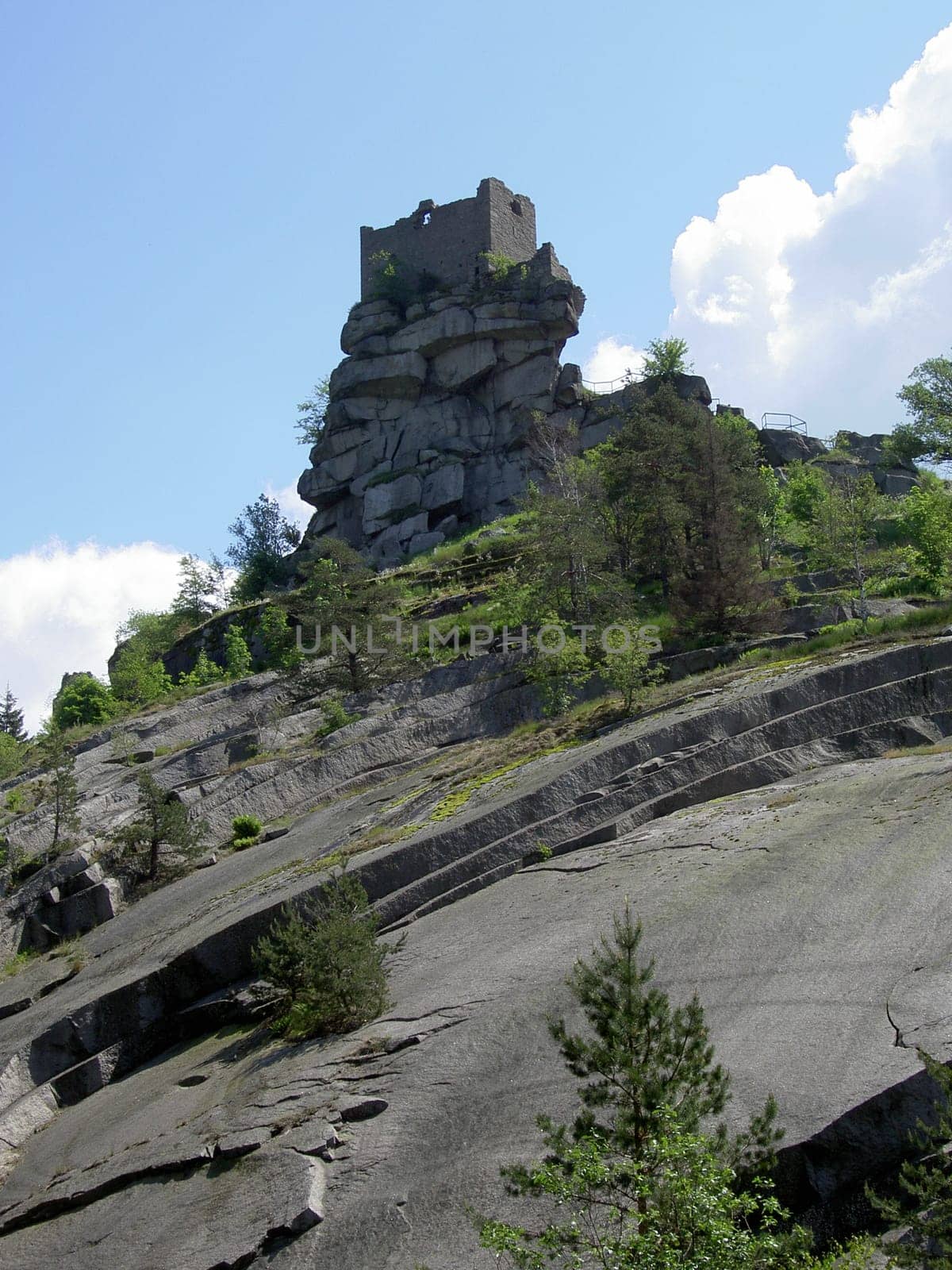 Flossenbürg castle ruins in the Upper Palatinate Forest (Bavaria)