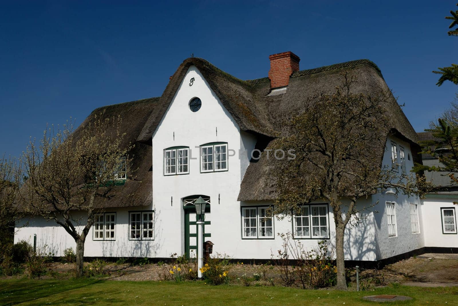 North German house with thatched roof
