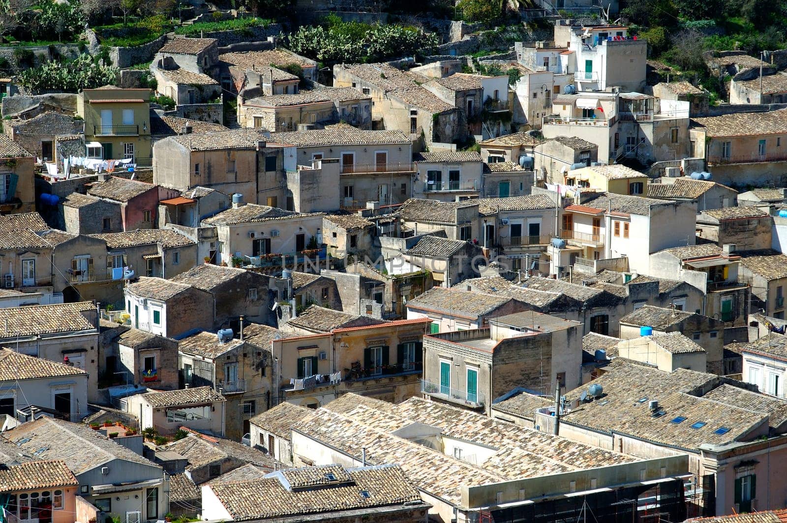 View of the old town of Modica,Italy