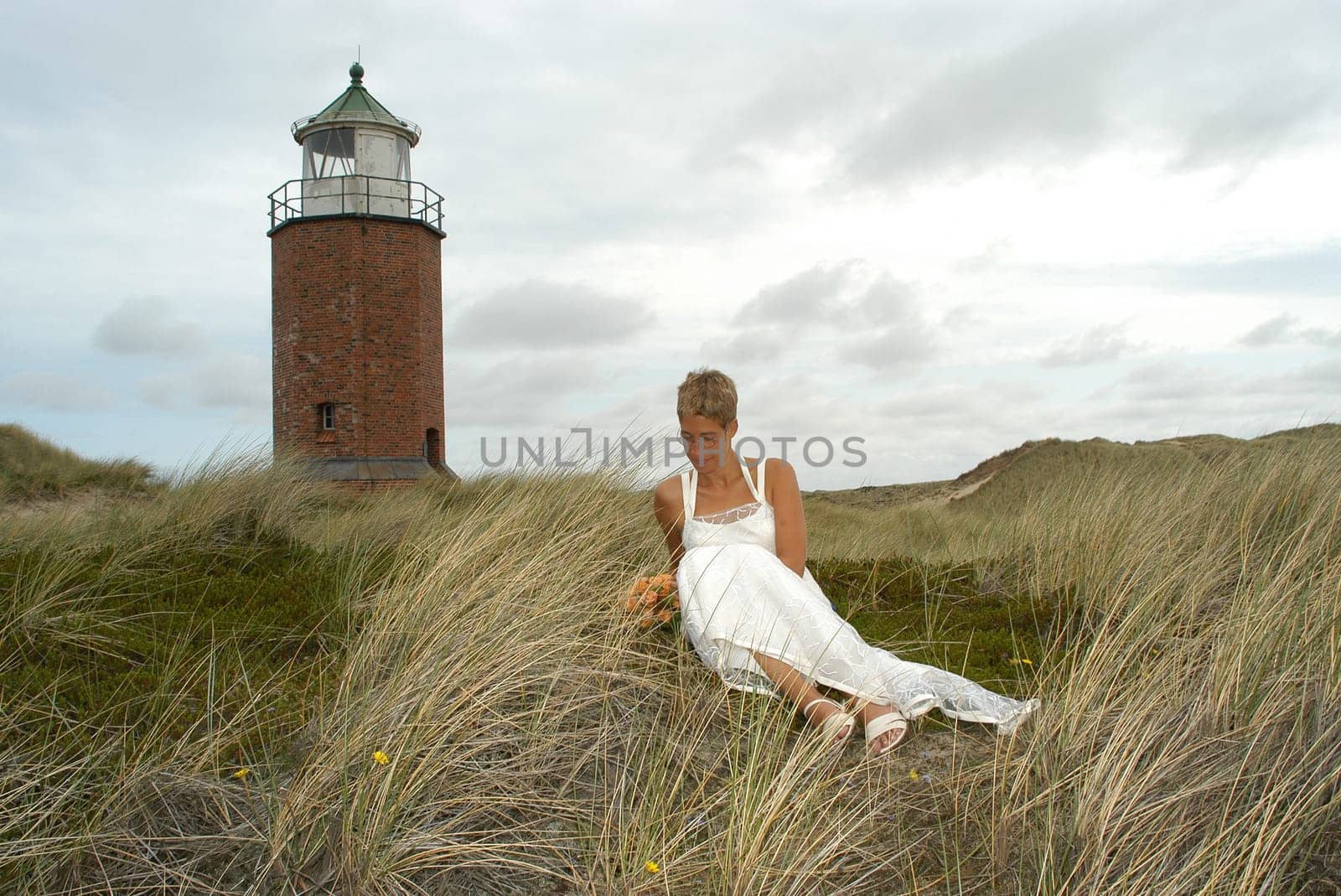 Bride in the dunes of Sylt,Germany